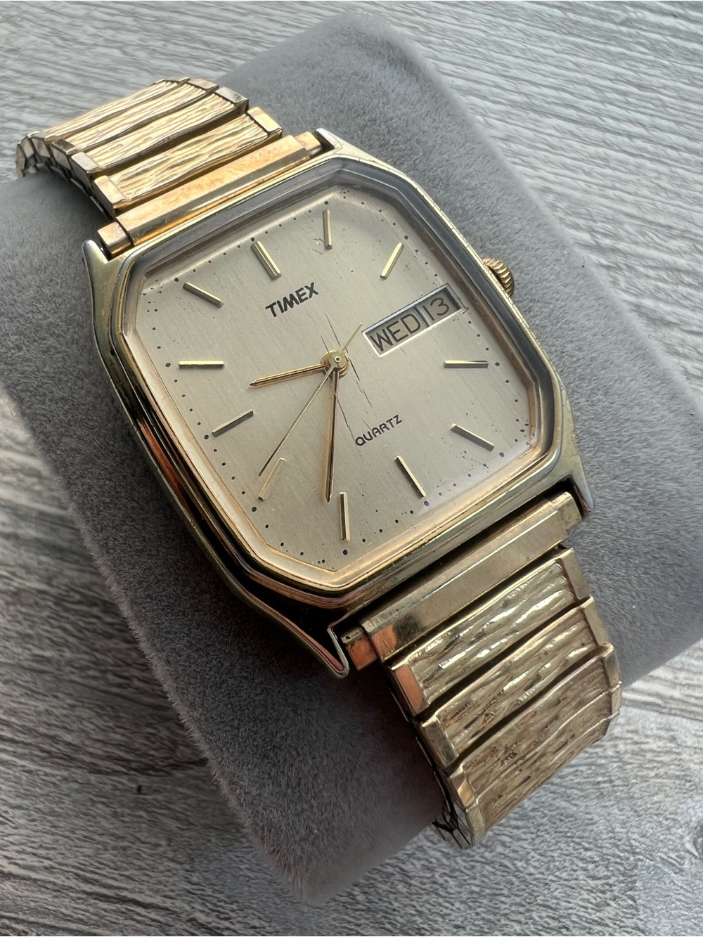 Timex Gold-Tone Men’s Rectangular Dress Watch